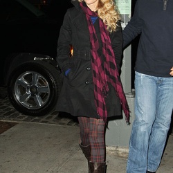 Arriving at her downtown Manhattan hotel NY
